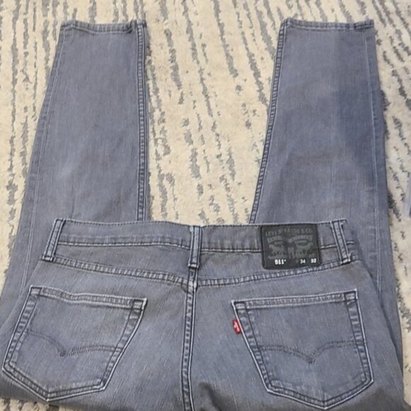 Levis 511 red tab grey wash slim fit jeans - Picture 5 of 6